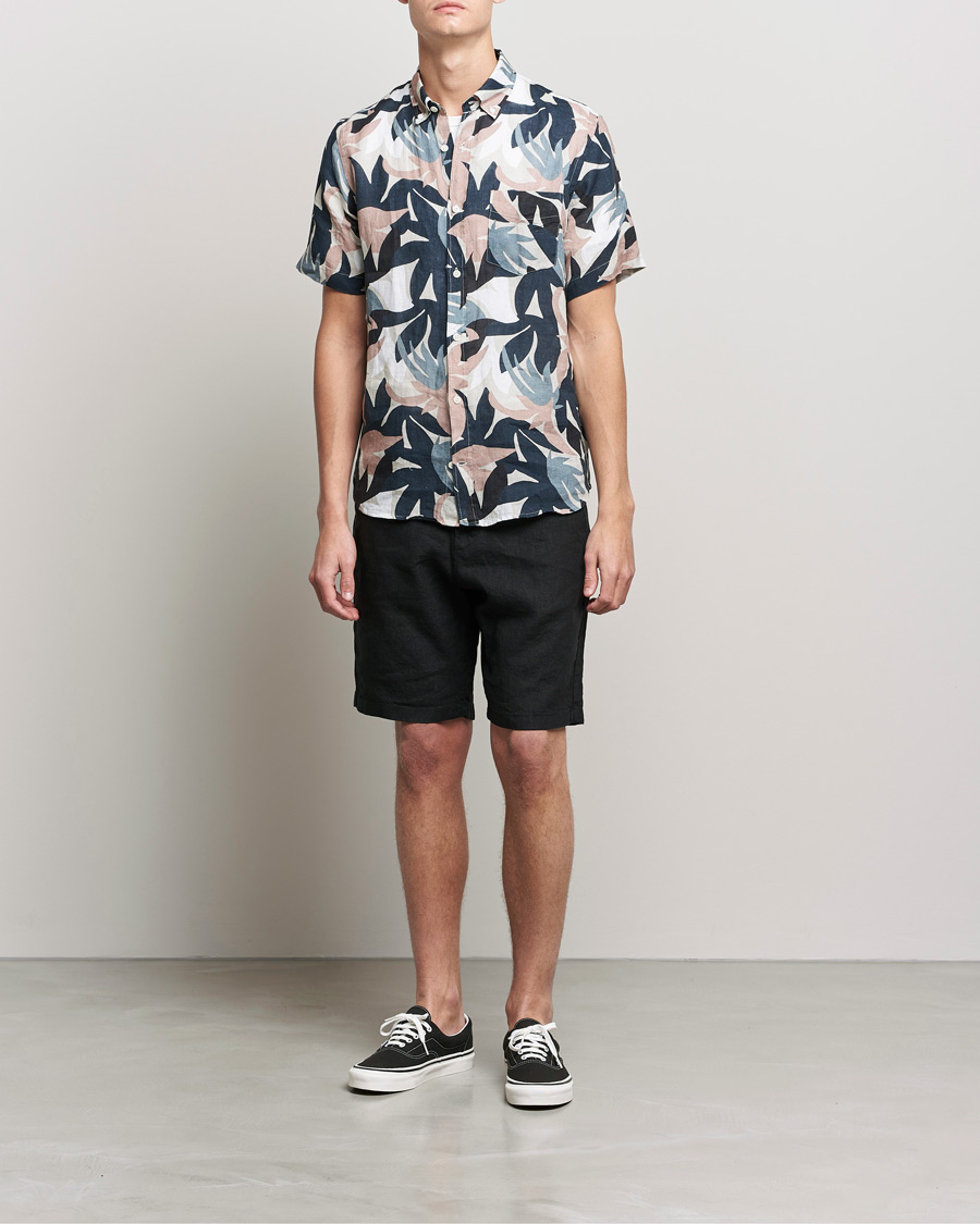 Herren | Hemden | NN07 | Tyrion Printed Short Sleeve Shirt Nougat Print