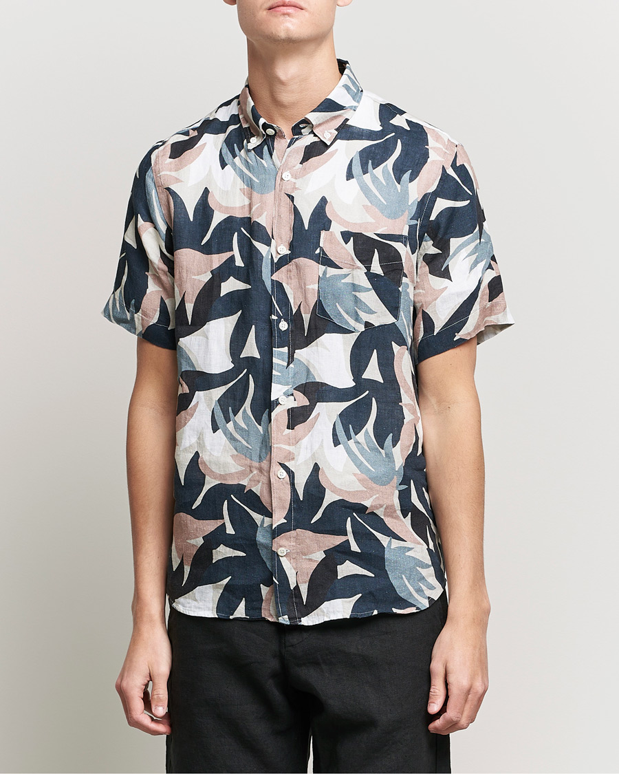 Herren | Hemden | NN07 | Tyrion Printed Short Sleeve Shirt Nougat Print