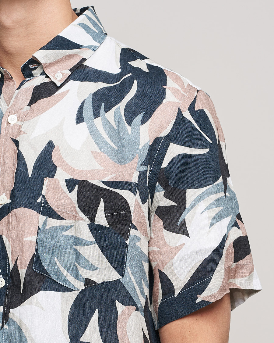 Herren | Hemden | NN07 | Tyrion Printed Short Sleeve Shirt Nougat Print
