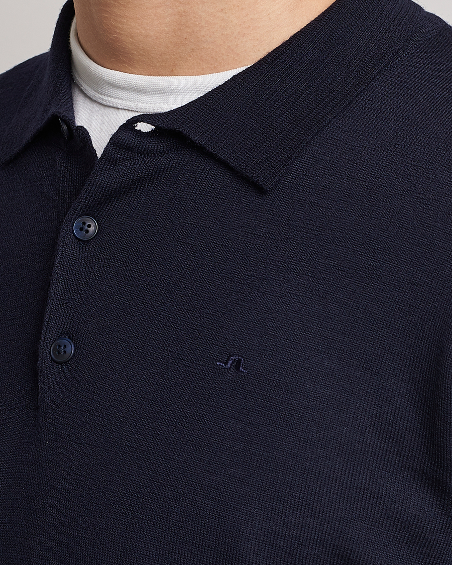Herren | Pullover | J.Lindeberg | Noel Light Merino Polo Shirt Navy