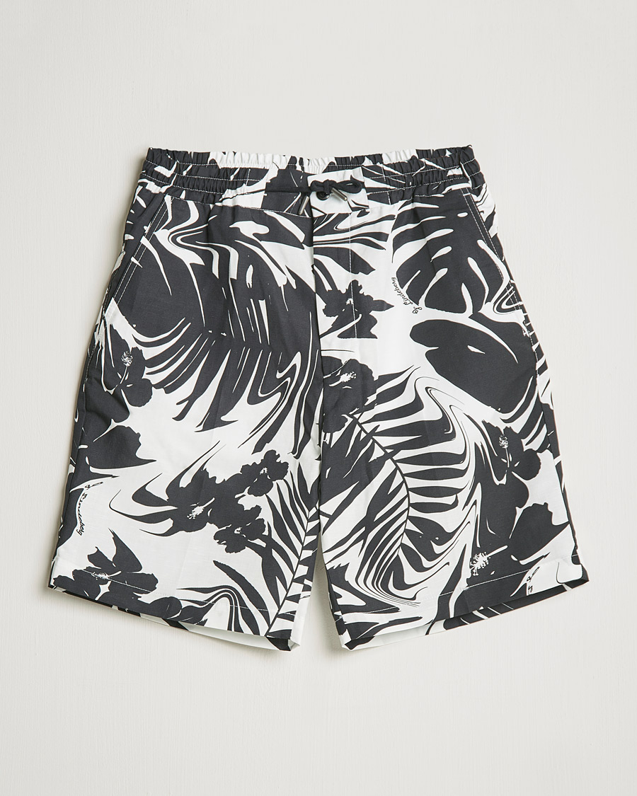 Herren | Shorts | J.Lindeberg | Earl Hibiscus Print Shorts Black/White