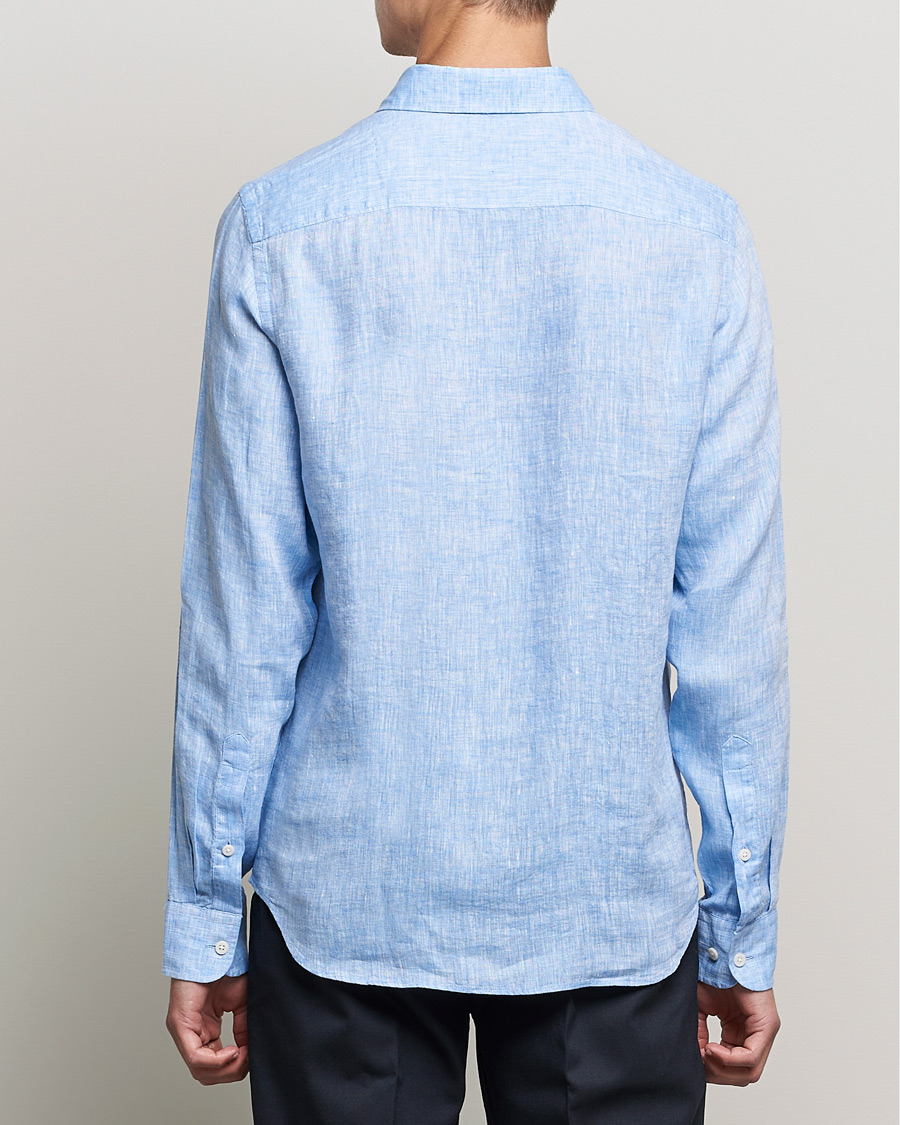 Herren | Hemden | J.Lindeberg | Linen Melange Slim Shirt Ultramarine