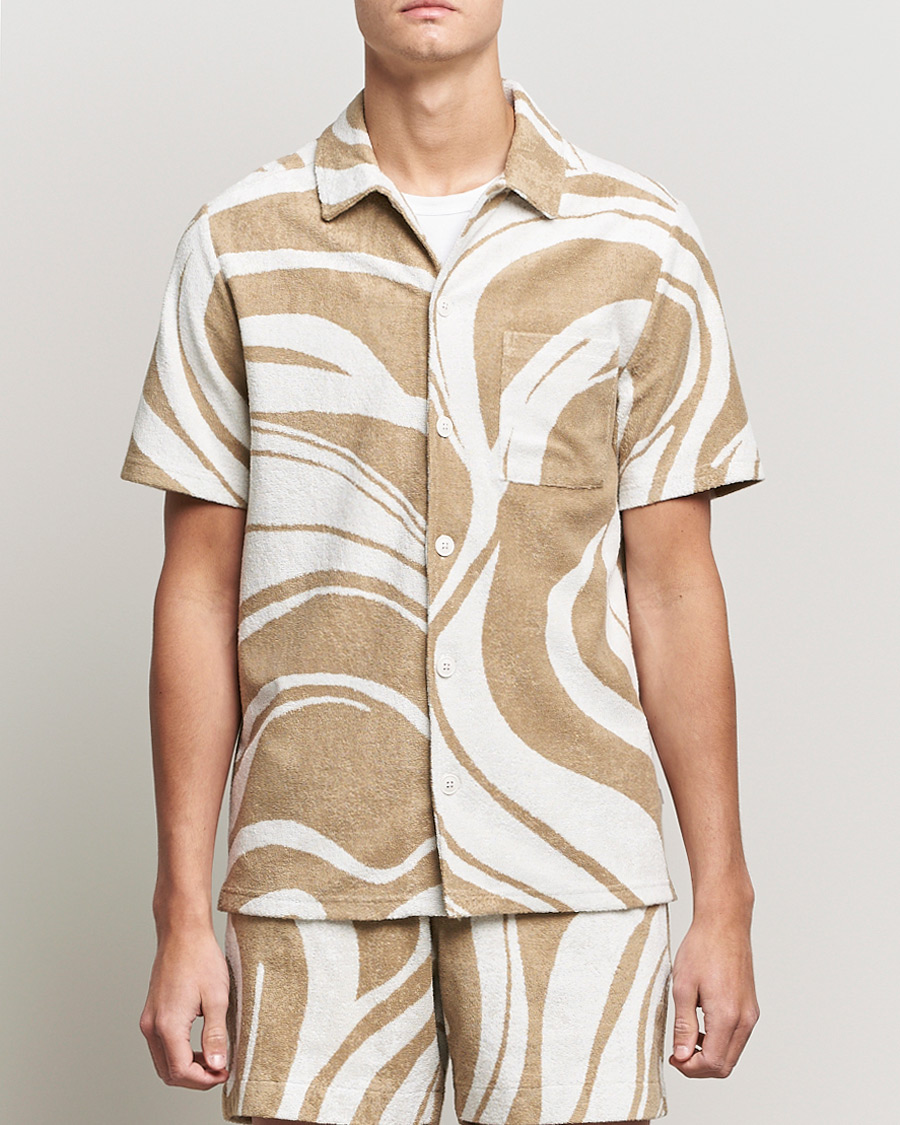 Herren | Hemden | J.Lindeberg | BillyToweling Jacquard Shirt Safari Beige