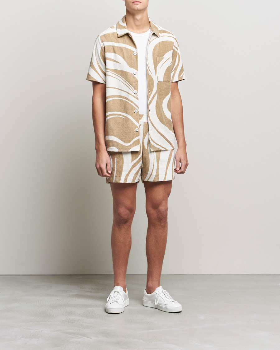 Herren | Shorts | J.Lindeberg | Bolt Toweling Jacquard Shorts Safari Beige
