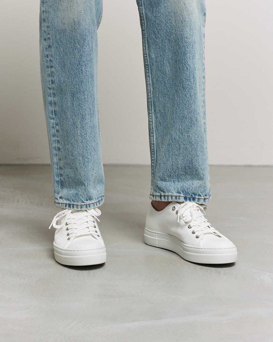 Herren | J.Lindeberg Art Signature Canvas Sneaker White | J.Lindeberg | Art Signature Canvas Sneaker White