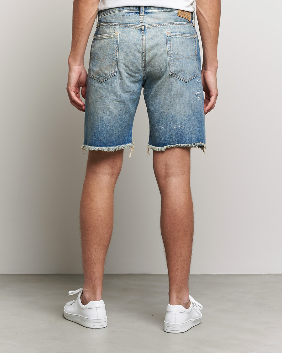 Herren | Shorts | Polo Ralph Lauren | Shredded Denim Shorts Blue