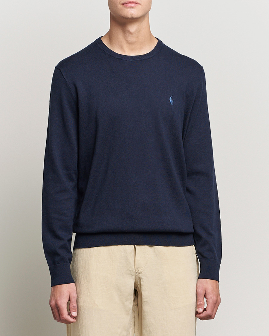 Herren |  | Polo Ralph Lauren | Cotton/Cashmere Crew Neck Pullover Hunter Navy