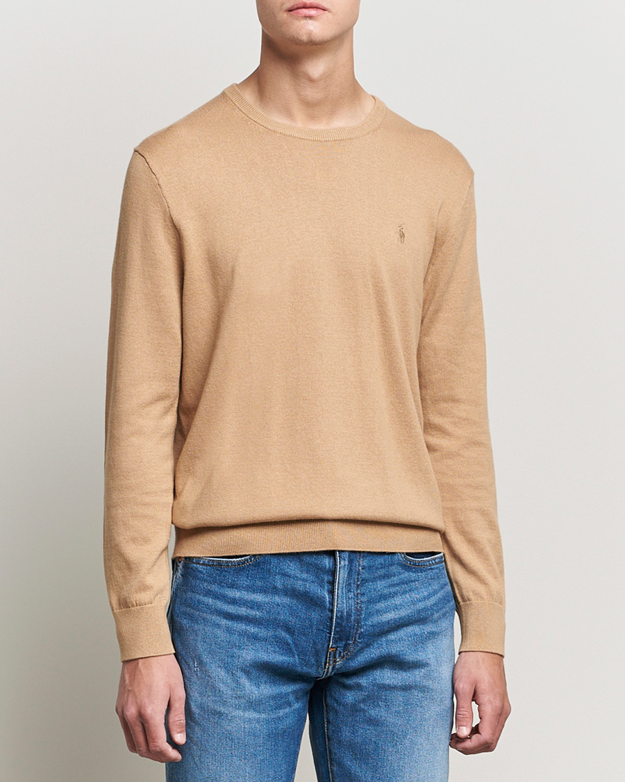 Herren |  | Polo Ralph Lauren | Cotton/Cashmere Crew Neck Pullover Burlap Tan