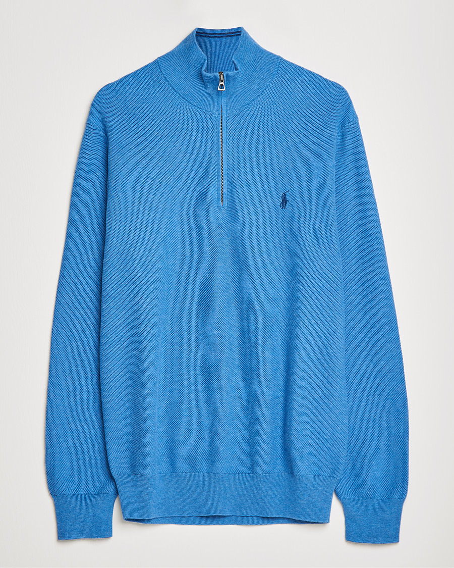 Herren | Pullover | Polo Ralph Lauren | Textured Half-Zip Blue Heather