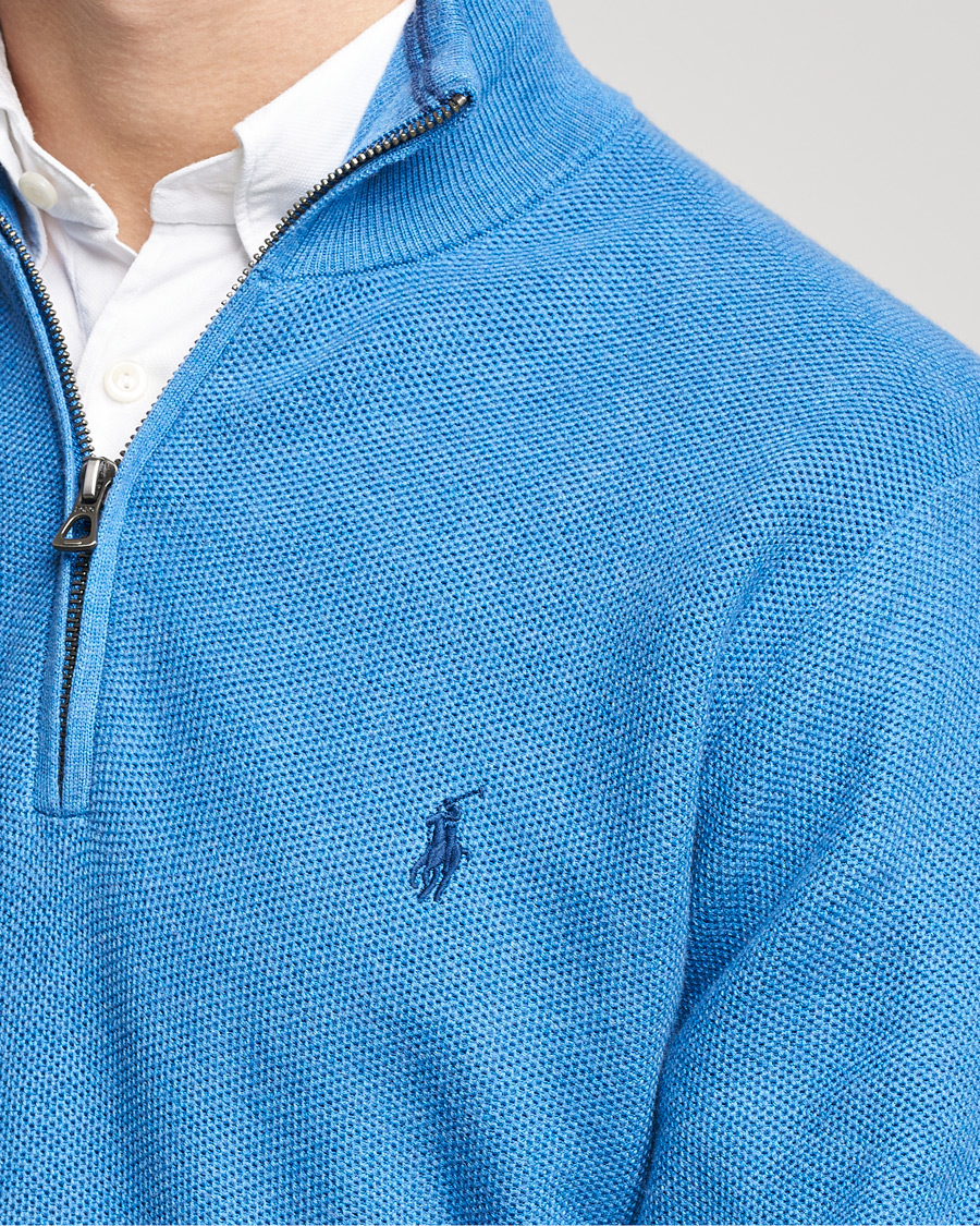 Herren | Pullover | Polo Ralph Lauren | Textured Half-Zip Blue Heather