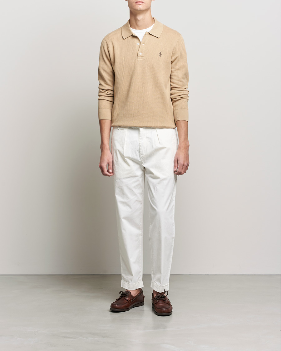 Herren | Pullover | Polo Ralph Lauren | Textured Knitted Polo Vintage Khaki