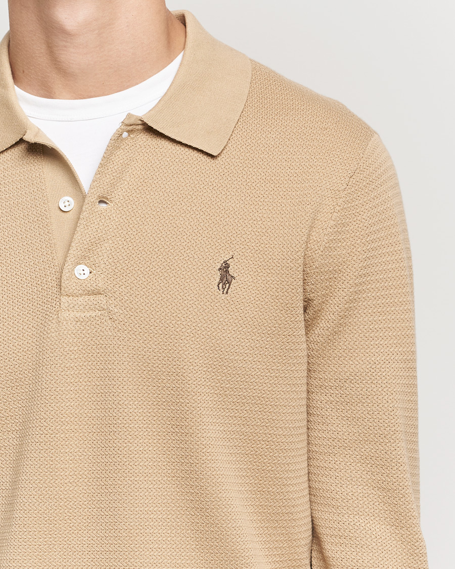 Herren | Pullover | Polo Ralph Lauren | Textured Knitted Polo Vintage Khaki