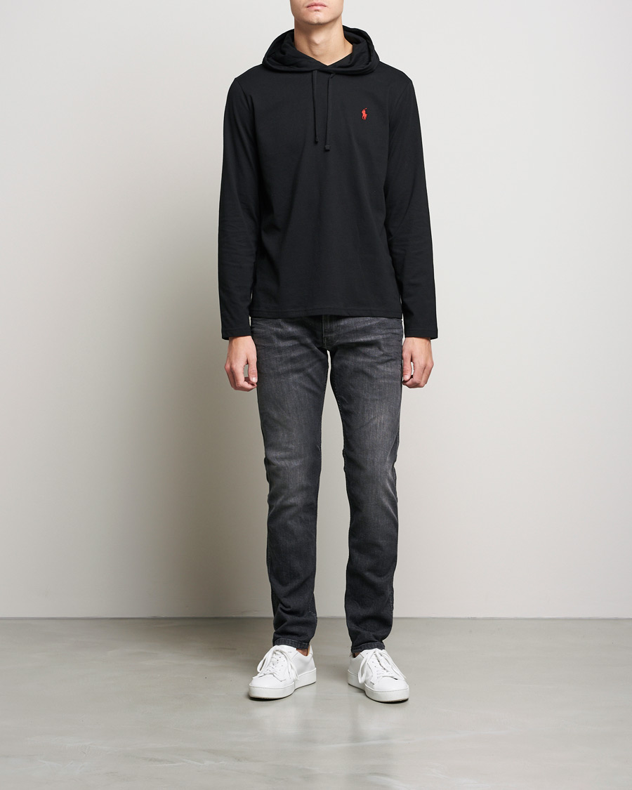 Herren | T-Shirts | Polo Ralph Lauren | Long Sleeve Hooded T-Shirt Polo Black