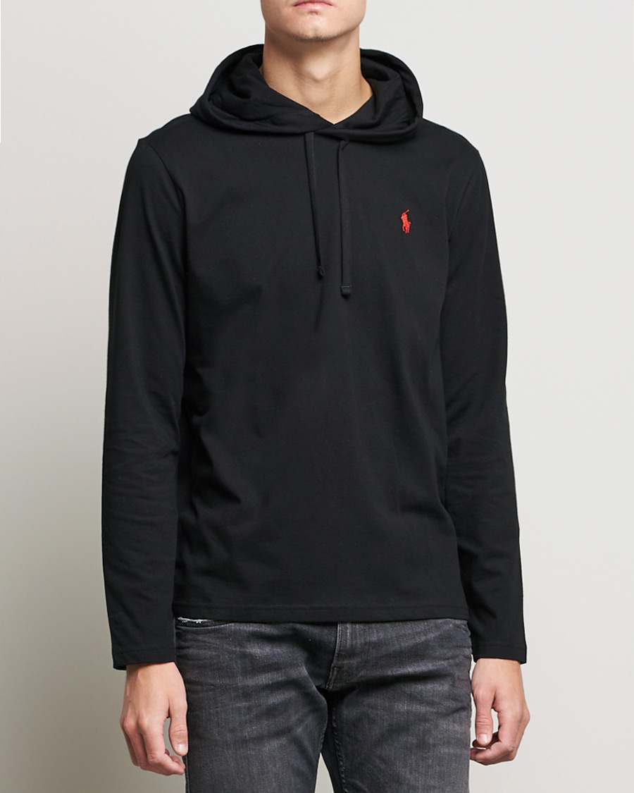 Herren | T-Shirts | Polo Ralph Lauren | Long Sleeve Hooded T-Shirt Polo Black