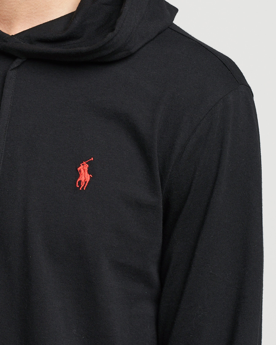 Herren | T-Shirts | Polo Ralph Lauren | Long Sleeve Hooded T-Shirt Polo Black