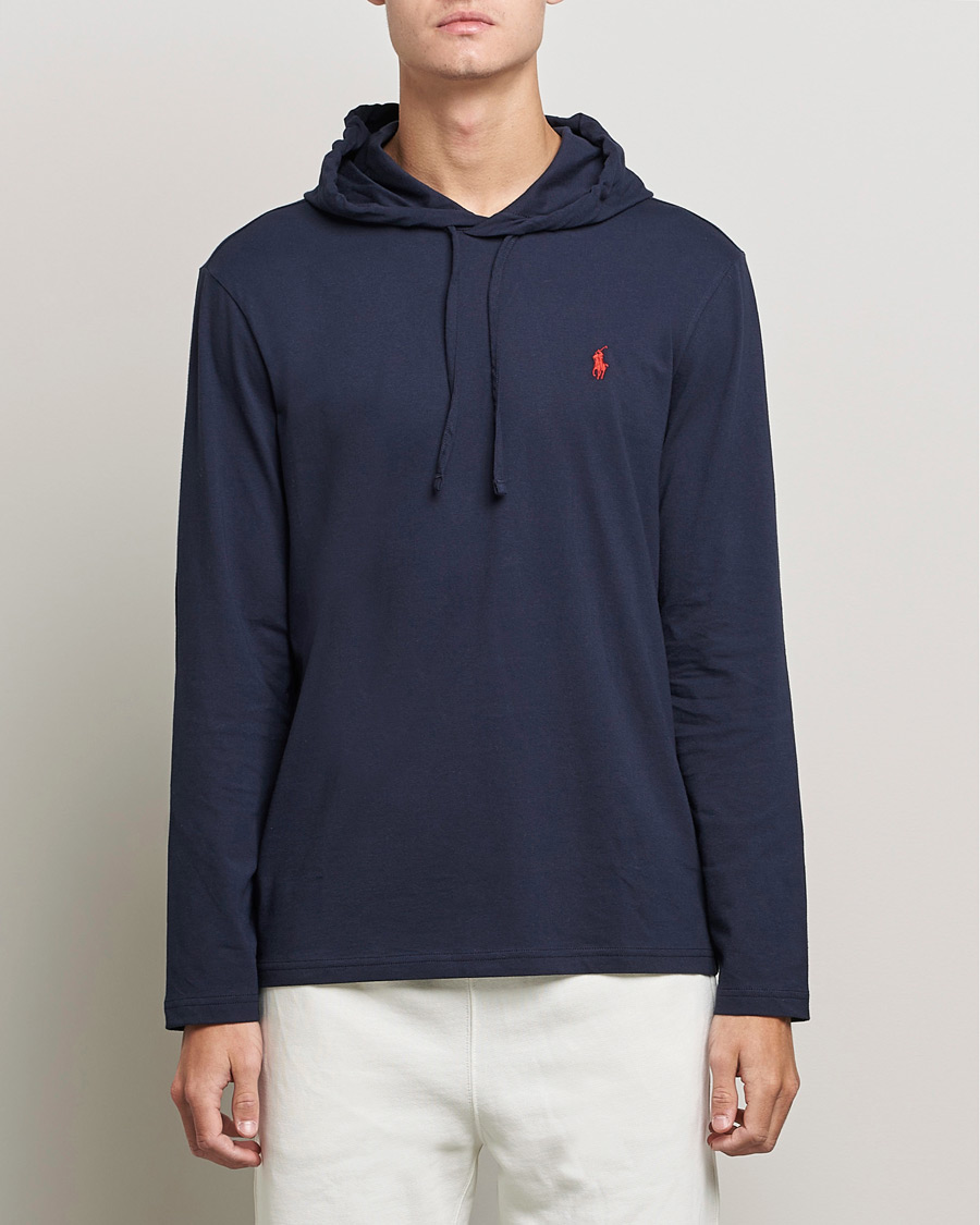 Herren | T-Shirts | Polo Ralph Lauren | Long Sleeve Hooded T-Shirt Ink