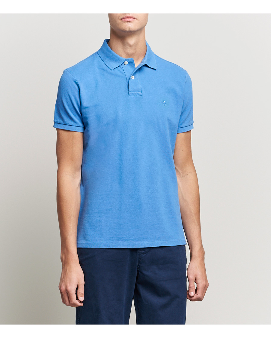 Herren | Poloshirt | Polo Ralph Lauren | Custom Slim Fit Polo Retreat Blue