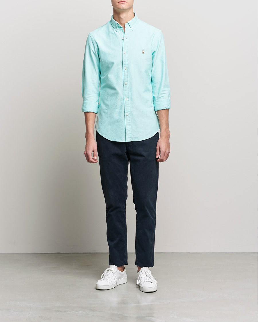 Herren | Hemden | Polo Ralph Lauren | Slim Fit Oxford Button Down Shirt Sunset Green