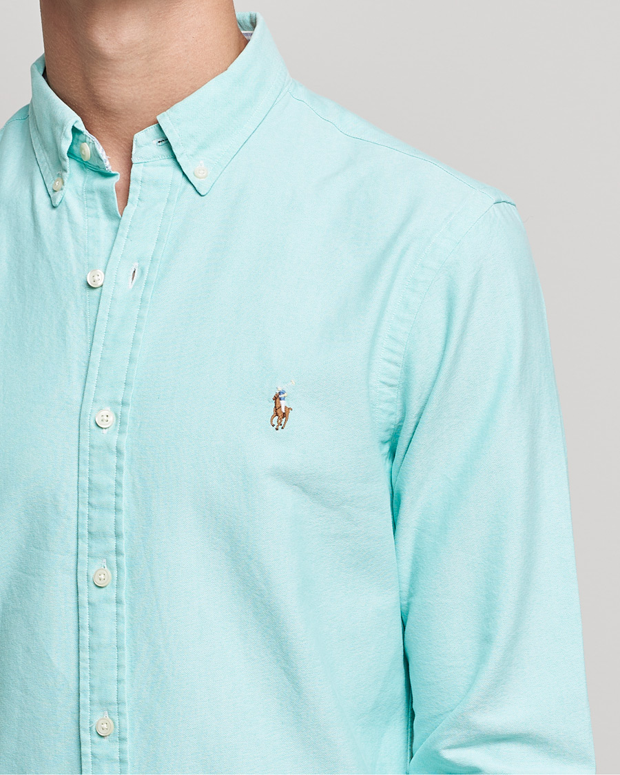 Herren | Hemden | Polo Ralph Lauren | Slim Fit Oxford Button Down Shirt Sunset Green