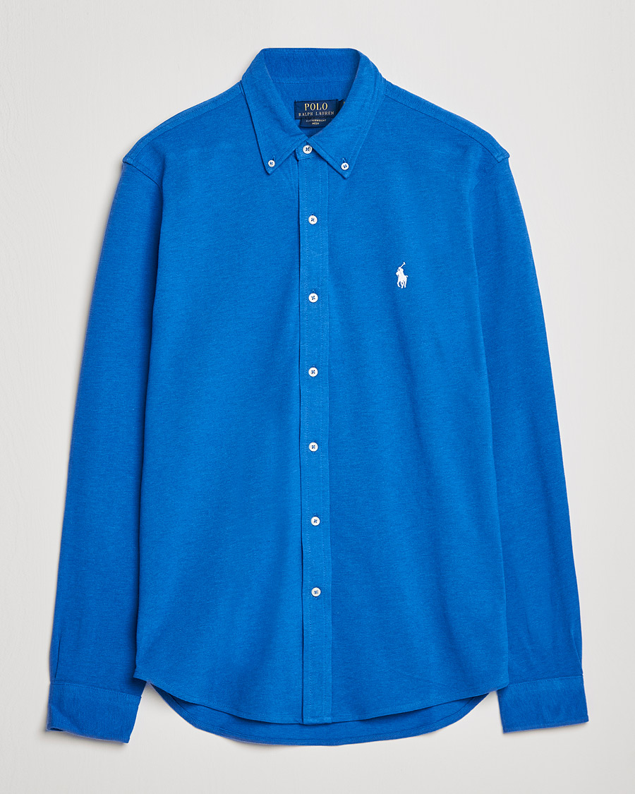 Herren | Hemden | Polo Ralph Lauren | Featherweight Mesh Shirt Dockside Blue Heather