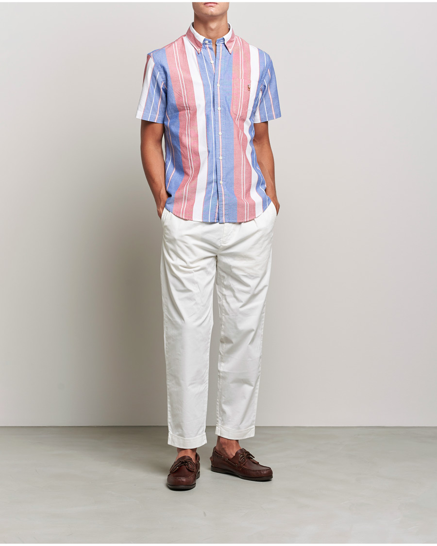 Herren | Kurzarmhemden | Polo Ralph Lauren | Custom Fit Oxford Short Sleeve Striped Shirt Multi