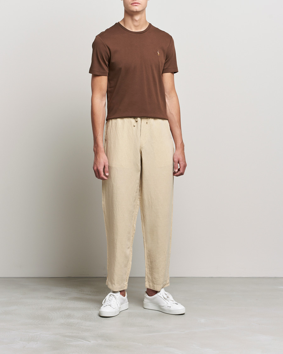 Herren | The Linen Lifestyle | Polo Ralph Lauren | Linen/Silk Drawstring Trousers Tallow Cream