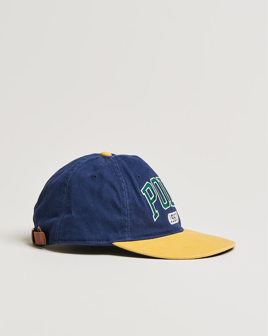 Herren | Polo Ralph Lauren Retro Cotton/Twill Cap Newport Navy/Gold | Polo Ralph Lauren | Retro Cotton/Twill Cap Newport Navy/Gold