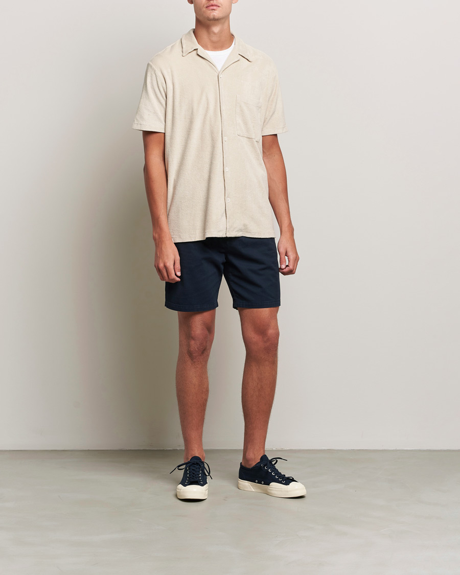 Herren | Shorts | A Day's March | Erie Cotton Chino Shorts Navy