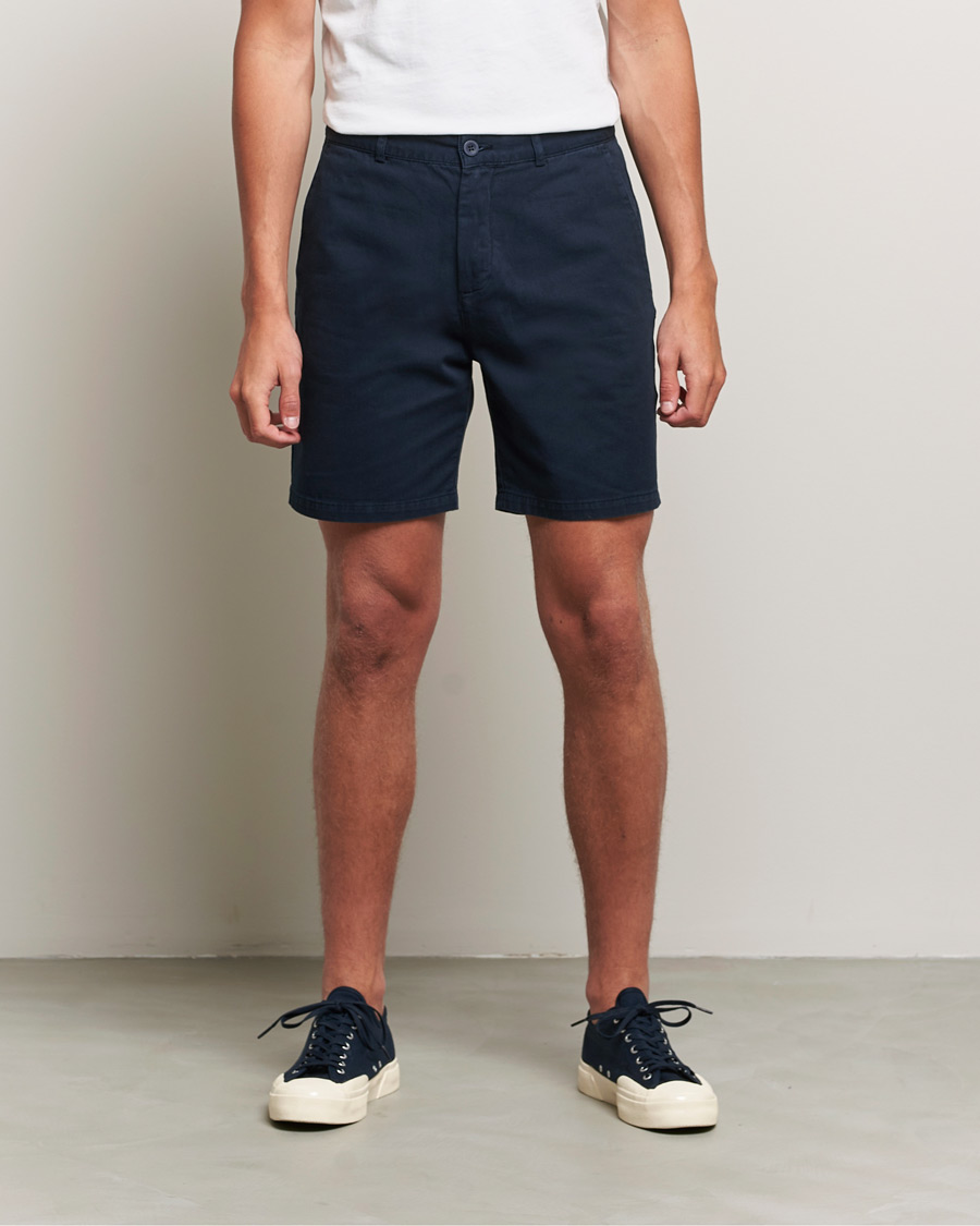 Herren | Shorts | A Day's March | Erie Cotton Chino Shorts Navy