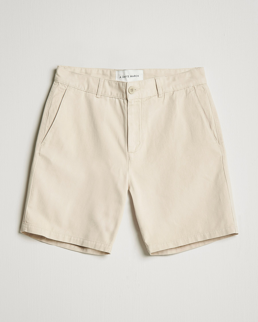 Herren | Shorts | A Day's March | Erie Cotton Chino Shorts Oyster