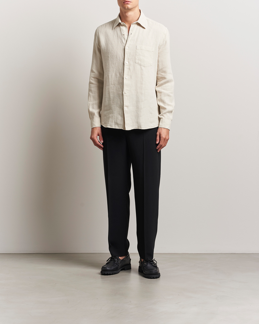 Herren | Hemden | A Day's March | Abu Linen Shirt Sand