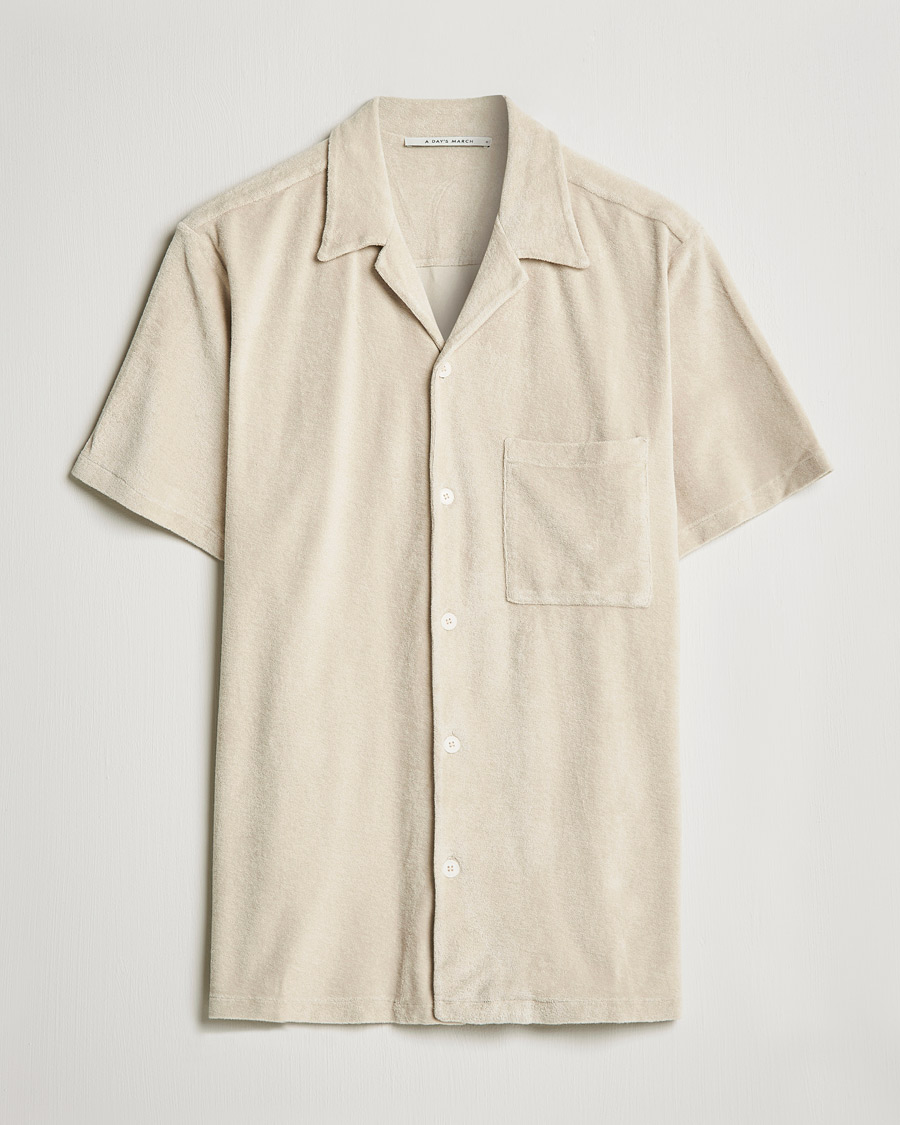 Herren | Hemden | A Day's March | Yamu Short Sleeve Terry Shirt Desert