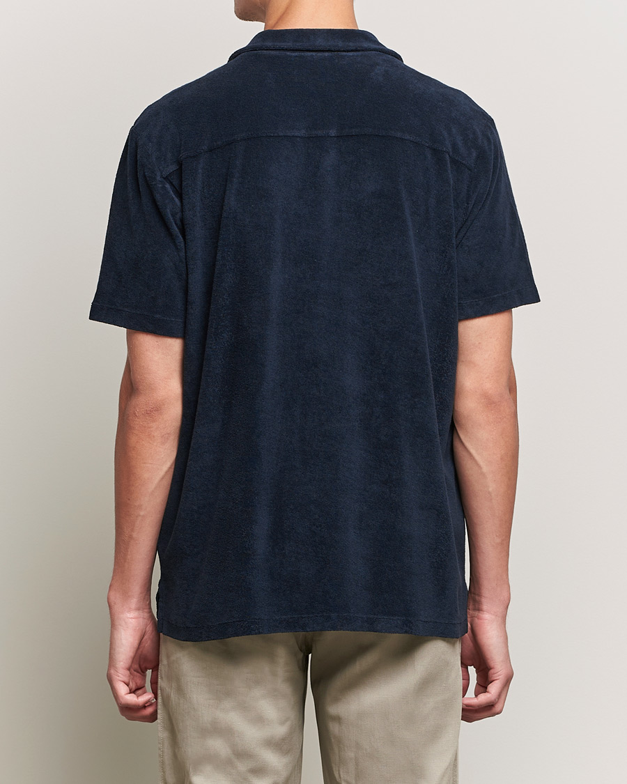 Herren | Hemden | A Day's March | Yamu Short Sleeve Terry Shirt Navy