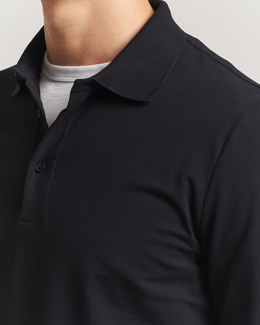 Herren | Poloshirts | Filippa K | Luke Lycra Poloshirt Black