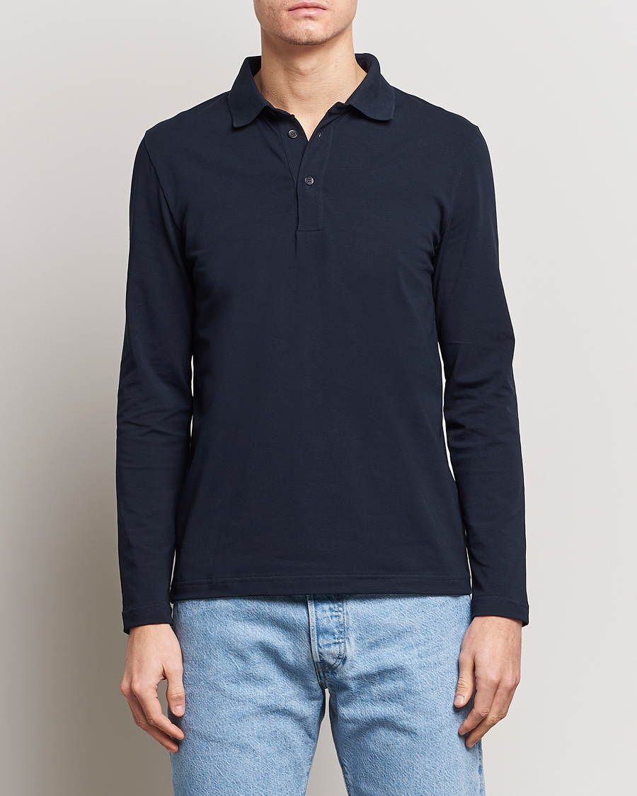 Herren | Poloshirts | Filippa K | Luke Lycra Poloshirt Navy