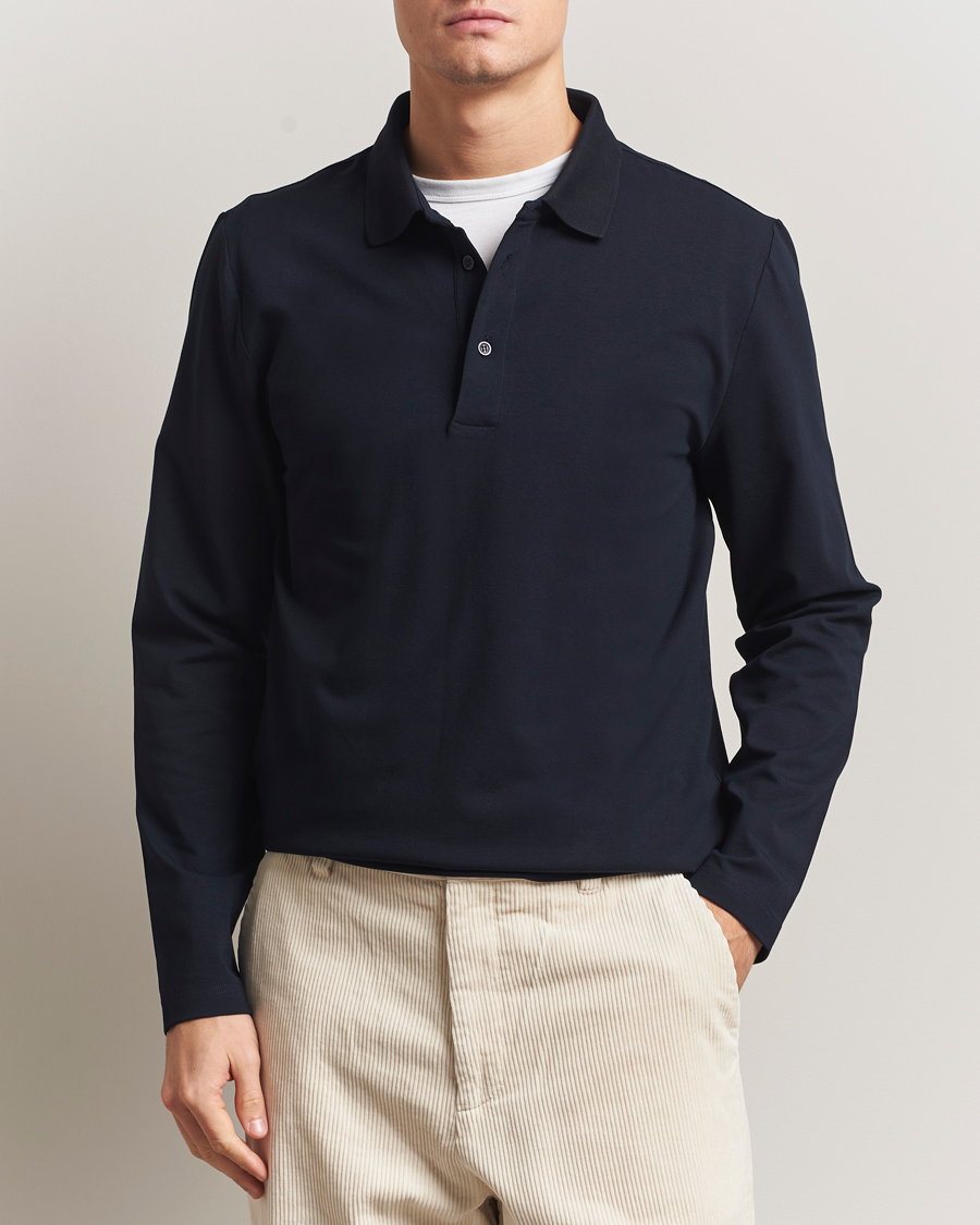 Herren | Poloshirts | Filippa K | Luke Lycra Poloshirt Navy