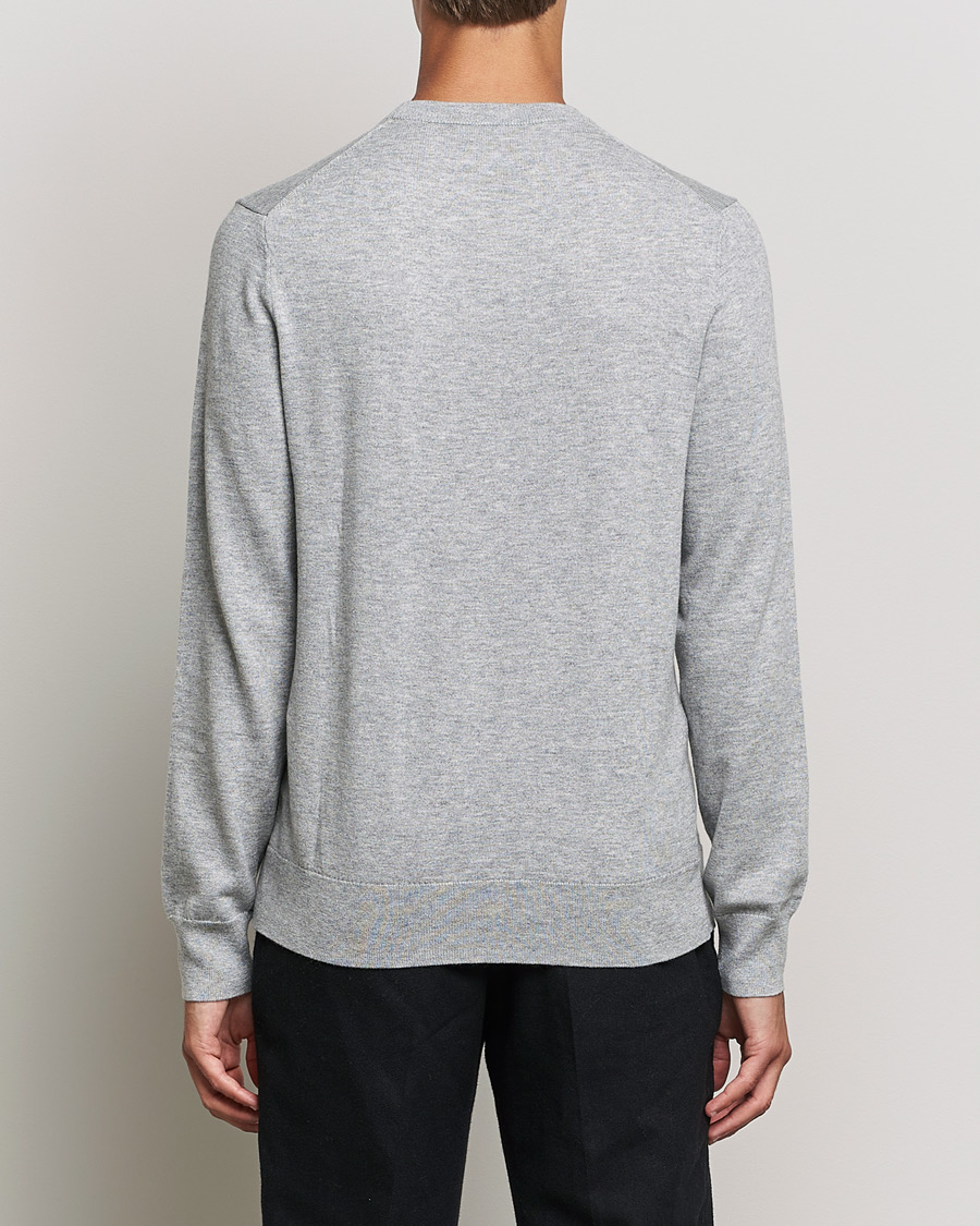 Herren | Pullover | Filippa K | Cotton Merino Basic Sweater Light Grey Melange