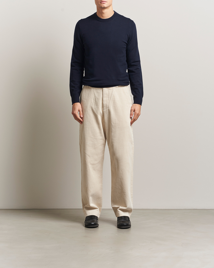 Herren | Pullover | Filippa K | Cotton Merino Basic Sweater Navy
