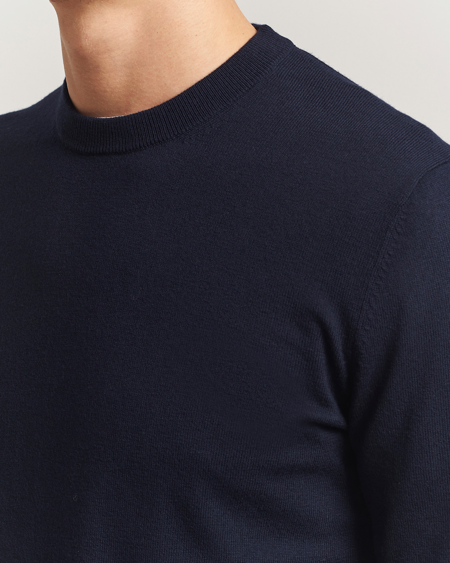 Herren | Pullover | Filippa K | Cotton Merino Basic Sweater Navy