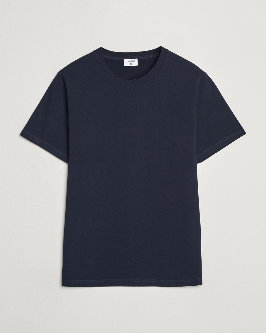 Herren | T-Shirts | Filippa K | Soft Lycra Tee Navy