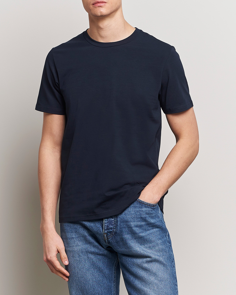 Herren | Business & Beyond | Filippa K | Soft Lycra Tee Navy