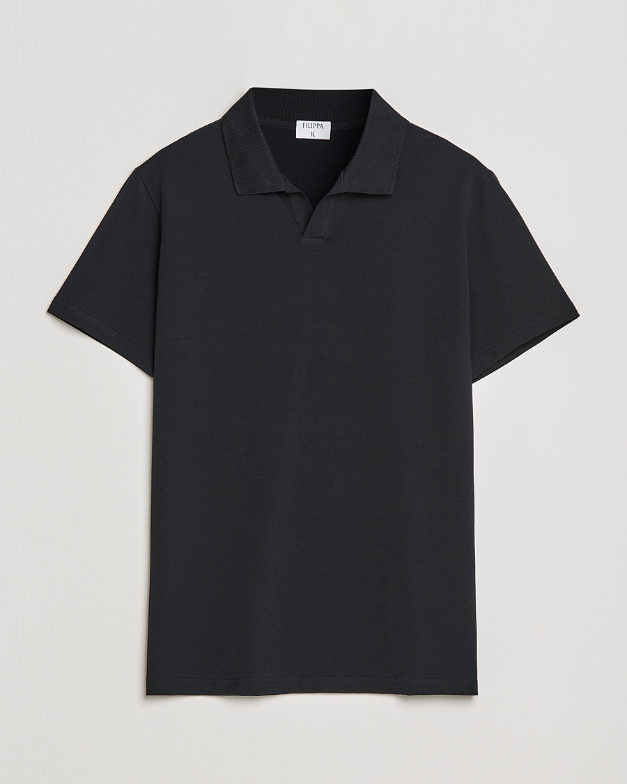 Herren | Poloshirts | Filippa K | Soft Lycra Polo Tee Black