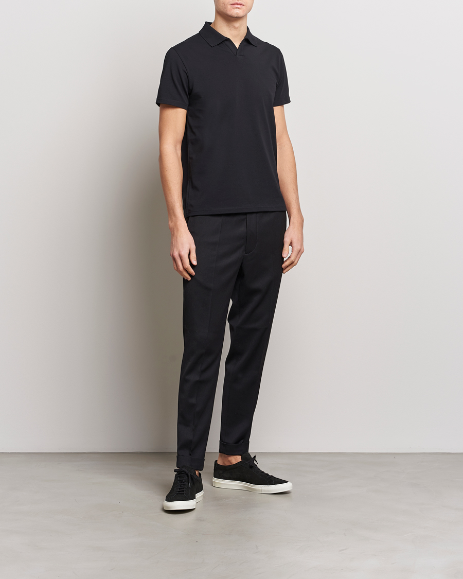 Herren | Poloshirts | Filippa K | Soft Lycra Polo Tee Black