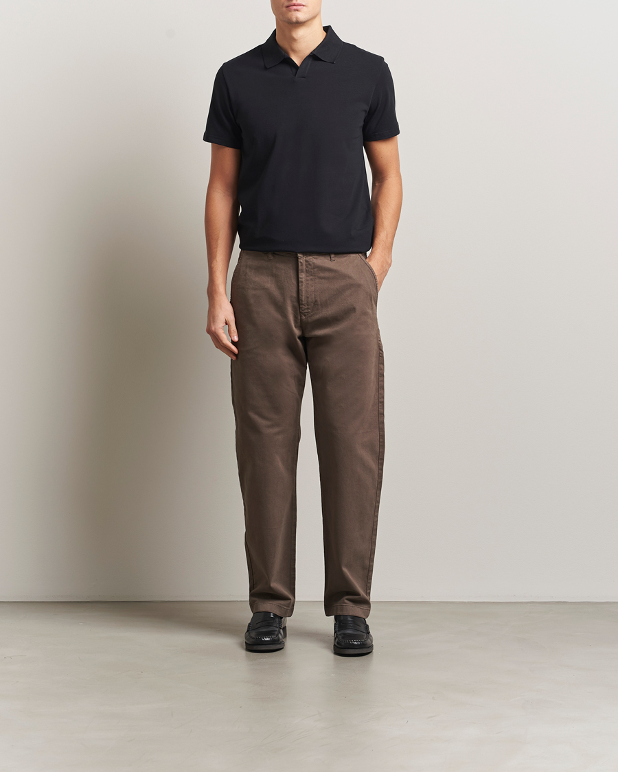 Herren | Poloshirts | Filippa K | Soft Lycra Polo Tee Black