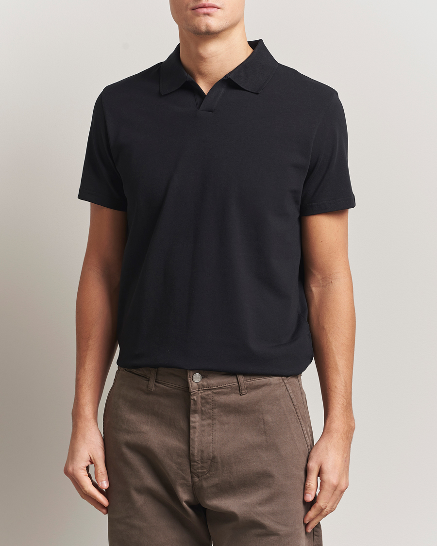 Herren | Poloshirts | Filippa K | Soft Lycra Polo Tee Black