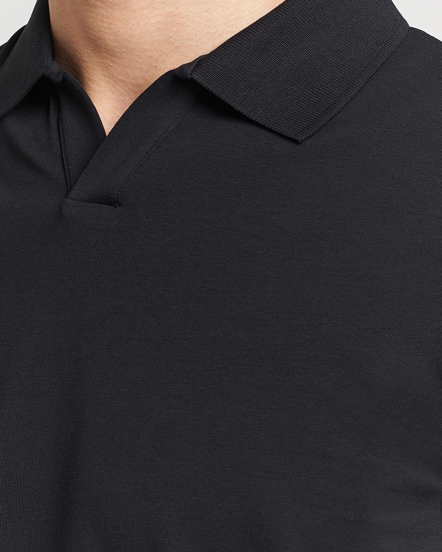 Herren | Poloshirts | Filippa K | Soft Lycra Polo Tee Black