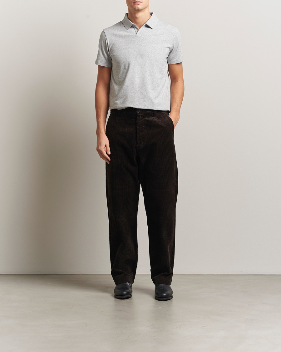 Herren | Poloshirts | Filippa K | Soft Lycra Polo Tee Light Grey Melange