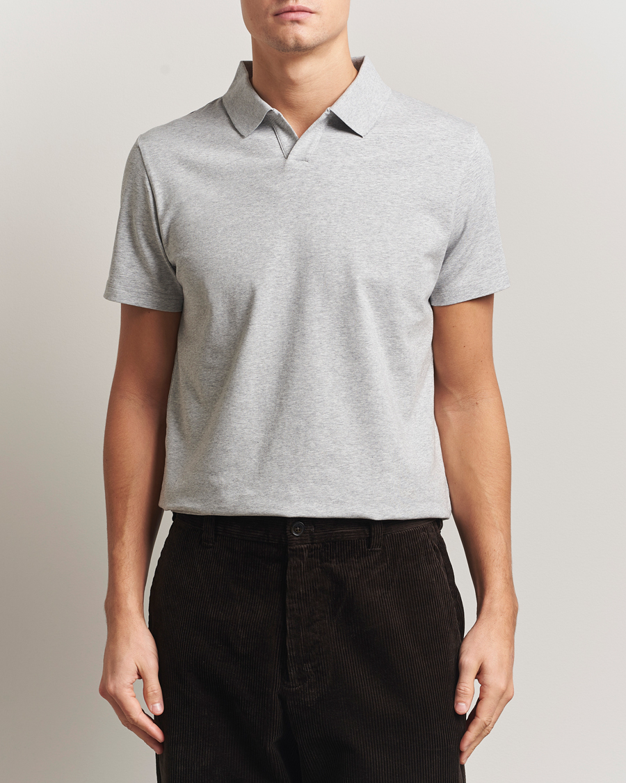 Herren | Poloshirts | Filippa K | Soft Lycra Polo Tee Light Grey Melange