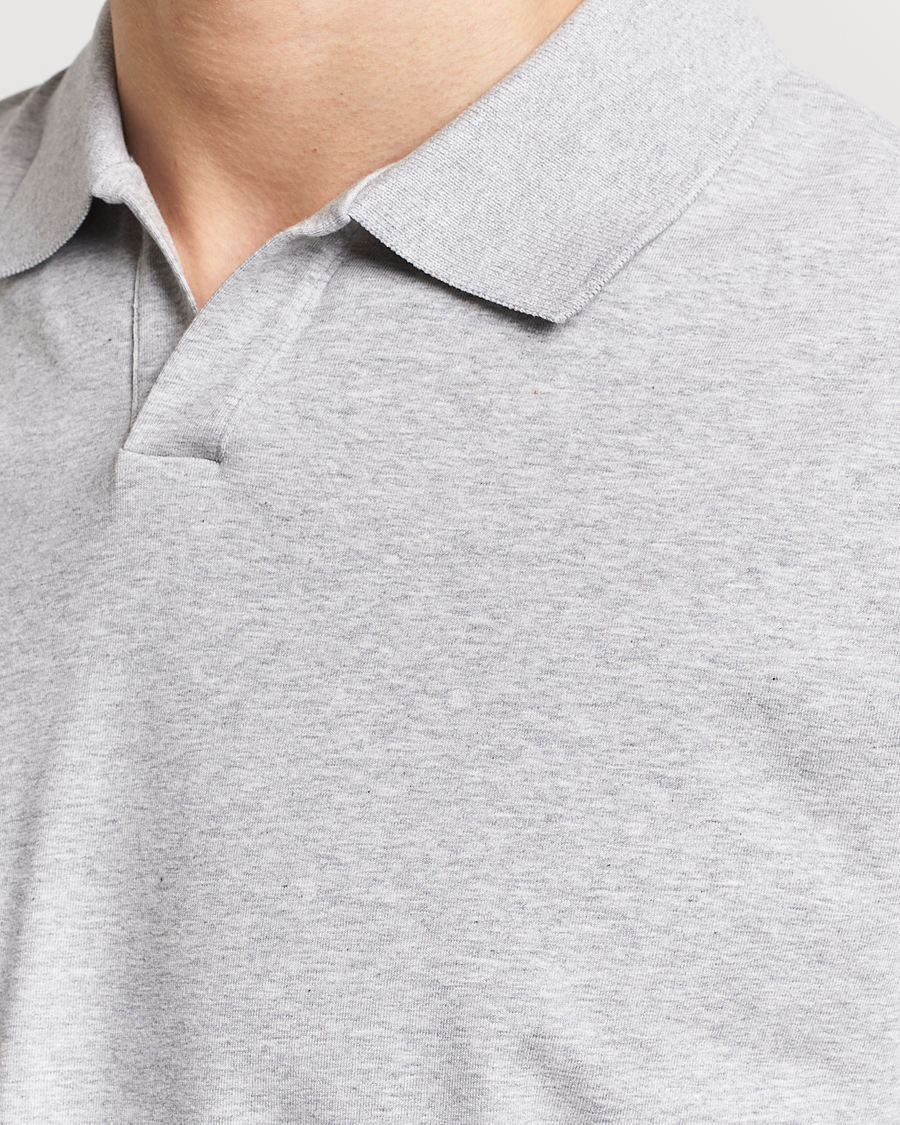 Herren | Poloshirt | Filippa K | Soft Lycra Polo Tee Light Grey Melange