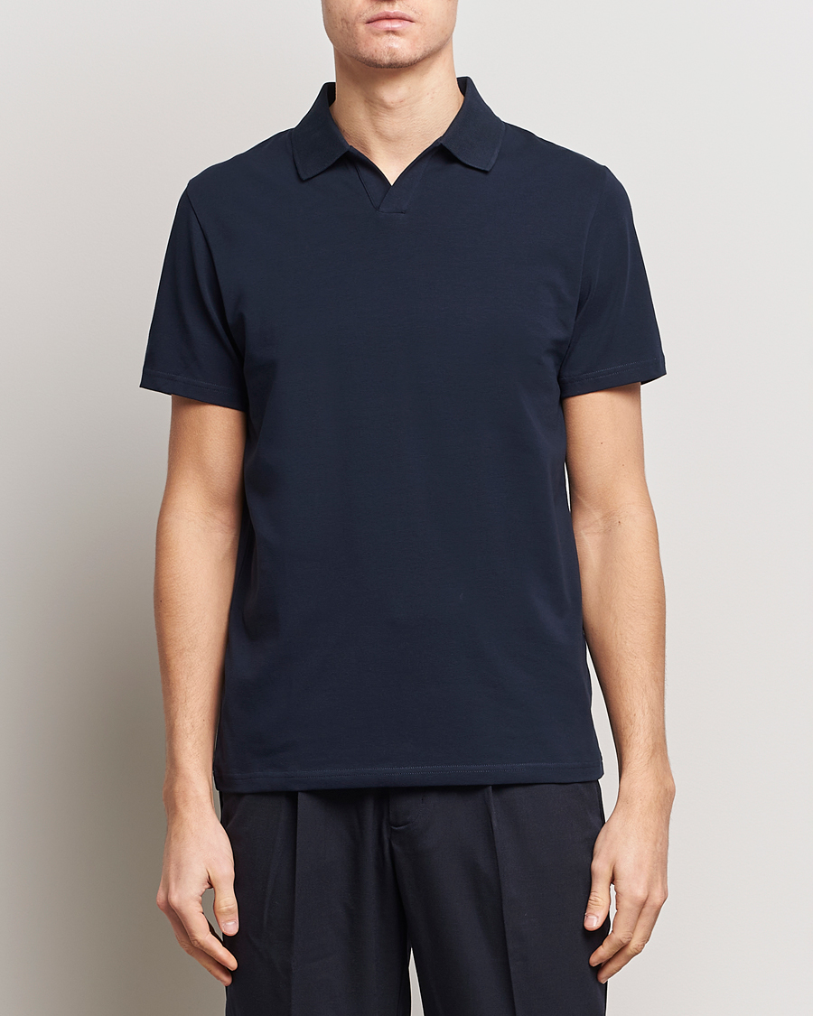 Herr | Pikéer | Filippa K | Soft Lycra Polo Tee Navy